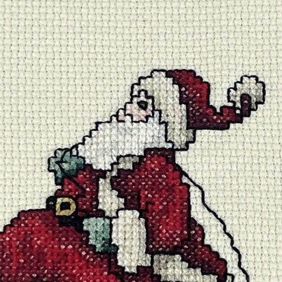 Vintage Christmas Santa Claus & Sleigh w/ Toys 1995 14" x 11" Holiday - Picture 5 of 12